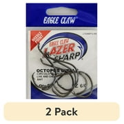 2 pack Lazer Sharp L7228BPGH6/0 Octopus Circle Hook, Black, Size 6/0, 6 Pack