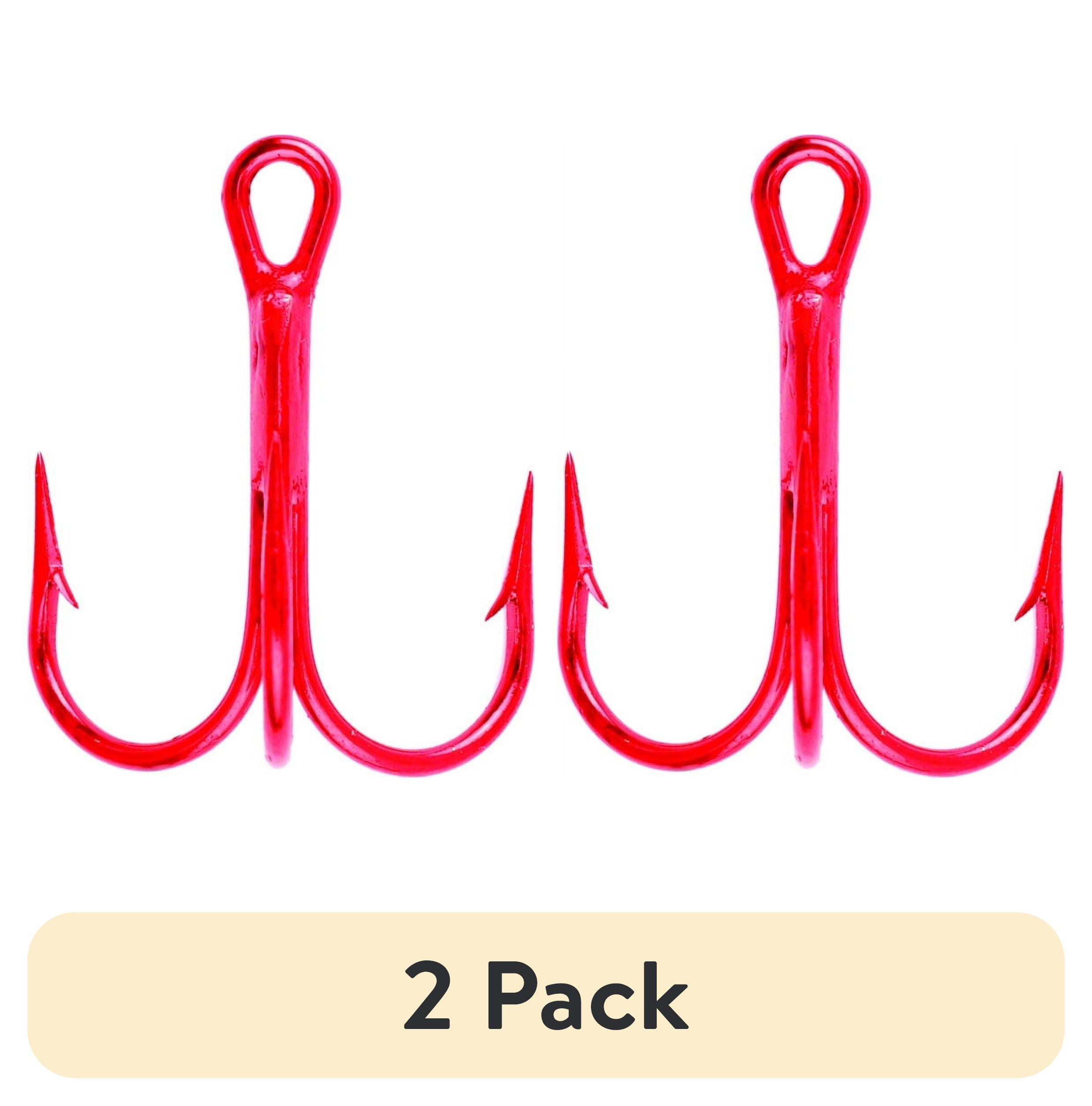 (2 pack) Lazer Sharp L934RDTH-8 3X Treble Hook, Red, Size 8, 20 Pack