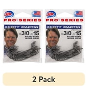 (2 pack) Lazer Sharp LPS091PG-3/0 Worm Hook, Black, Size 3/0