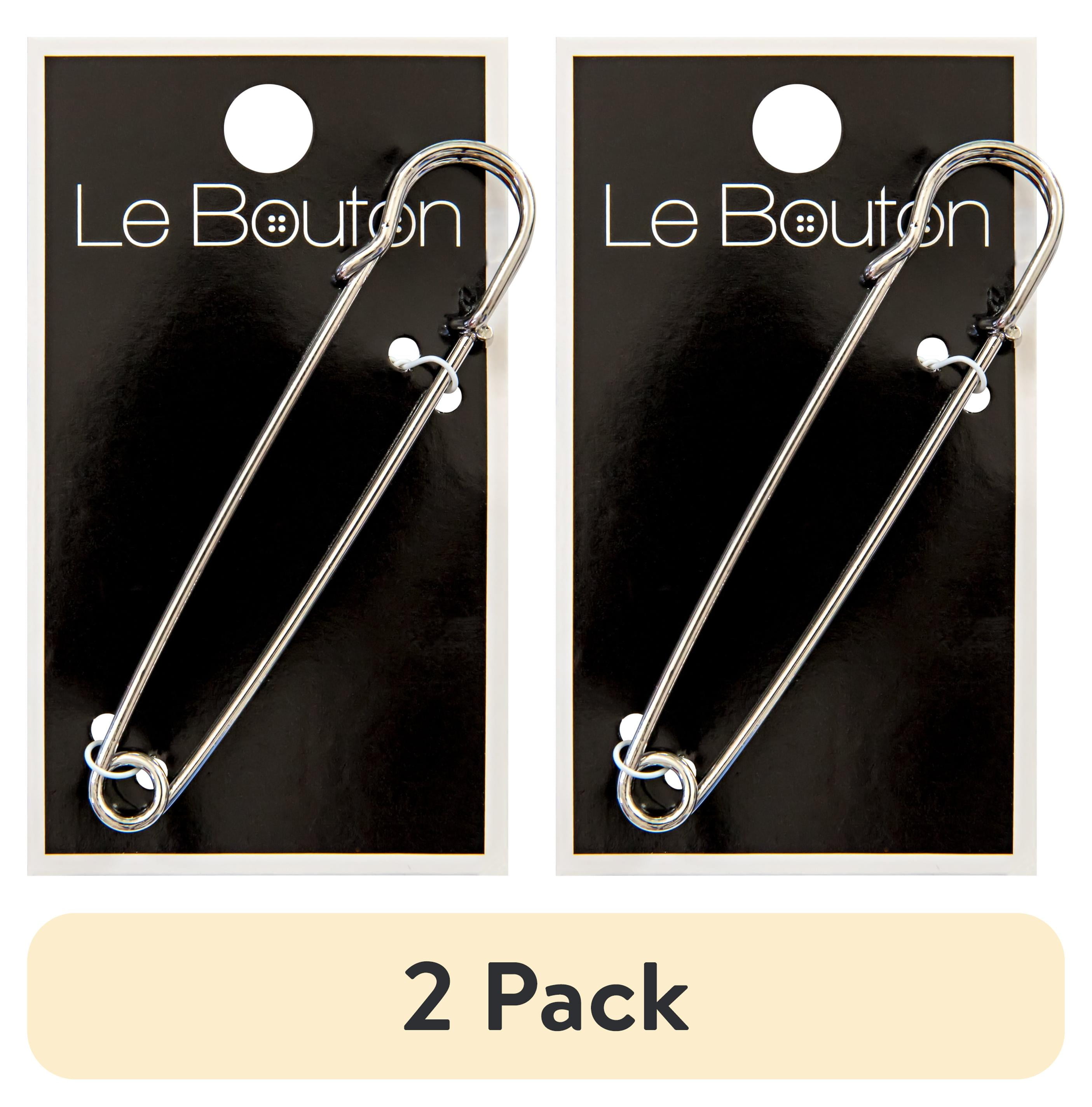 (2 pack) Le Bouton Silver 3" Kilt Pin