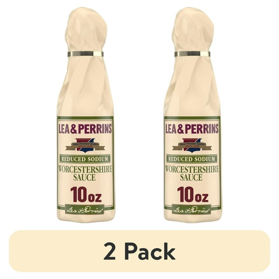 (2 pack) Lea & Perrins Reduced Sodium Worcestershire Sauce, 10 fl. oz. Bottle