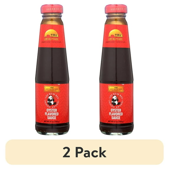 (2 pack) Lee Kum Kee Panda Brand Oyster Flavored Sauce 9oz Glass Bottle