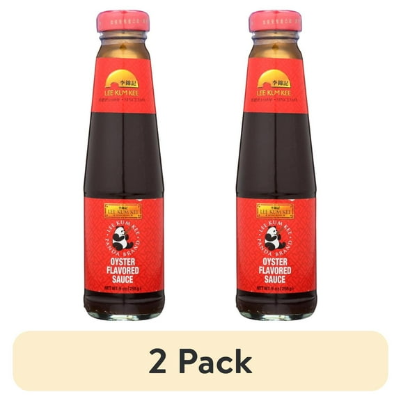 (2 pack) Lee Kum Kee Panda Brand Oyster Flavored Sauce 9oz Glass Bottle