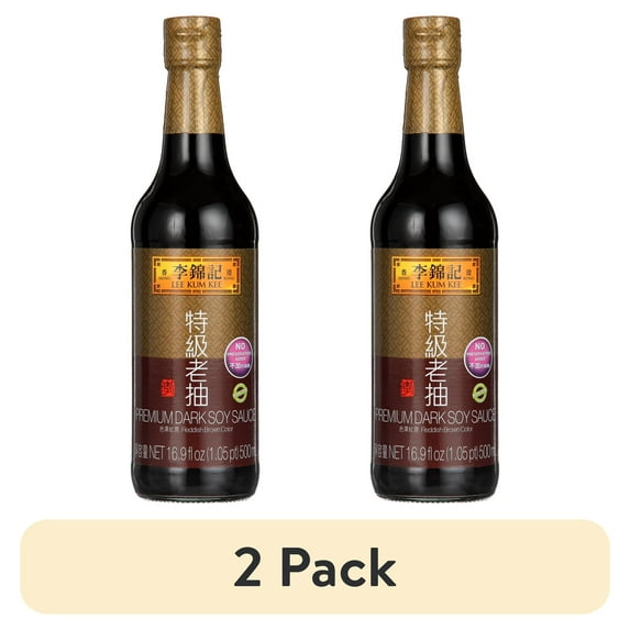(2 pack) Lee Kum Kee Premium Dark Soy Sauce, 16.9 fl oz