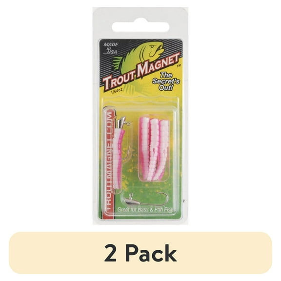 (2 pack) Leland Lures Trout Magnet Softbait, Cotton Candy