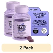 2 pack Lemme Sleep Gummies with 5mg Melatonin, Elderberry, Magnesium, L-Theanine, Chamomile & Lavender, Vegan, Drug-Free Sleep Aid, Berry, 60 Count