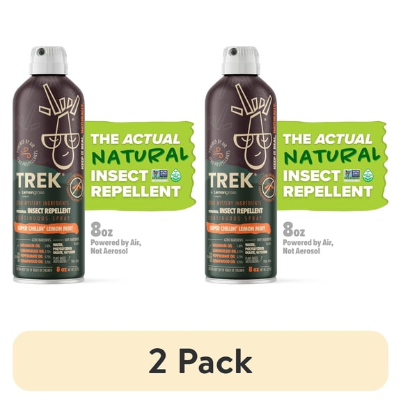(2 pack) Lemongrass Farms Trek All Natural Insect Repellent, Continuous Spray, 8 oz