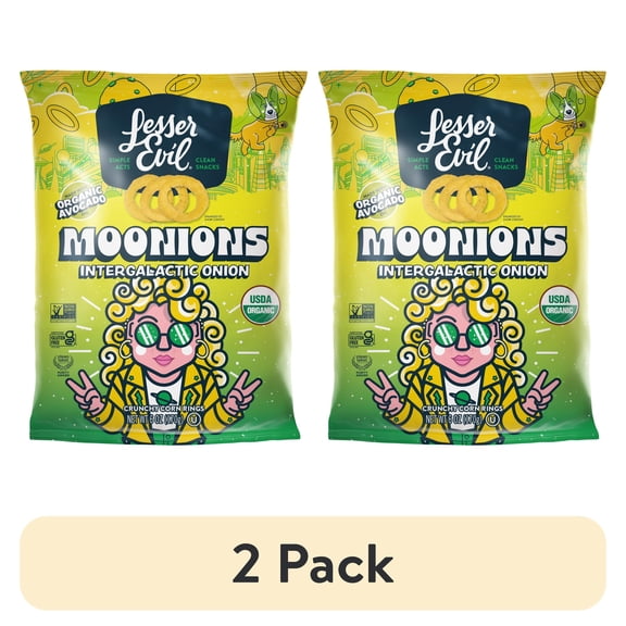 (2 pack) Lesser Evil Moonions, Intergalactic Onion 6oz