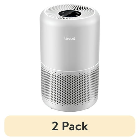 (2 pack) Levoit Core 300-RAC-P 1073 Sq Ft 3-Stage Filtration Living Room and Bedroom Air Purifier, Gray