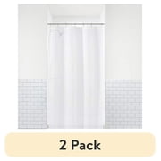 2 pack LiBa PEVA 8G Bathroom Small Shower Stall Curtain Liner, 36" W x 72" H Narrow Size, White, 8G Heavy Duty Waterproof Shower Stall Curtain Liner