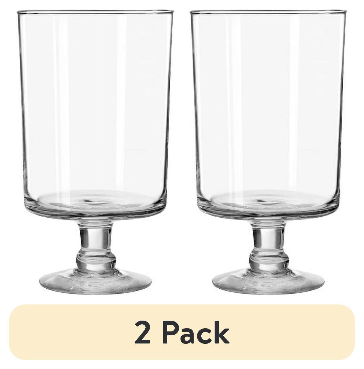 (2 pack) Libbey Classic Harbor Clear Glass Pillar Candle Holder, 11 in.