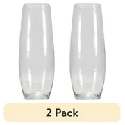 (2 pack) Libbey Clear Glass Bud Floral Vase, 6"