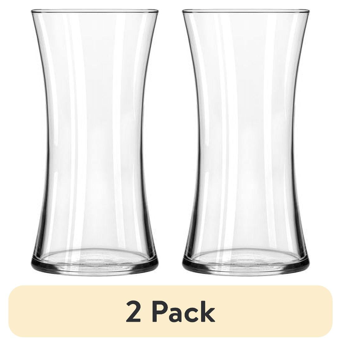 (2 pack) Libbey Clear Glass 8" Sydney Floral Vase - Walmart.com