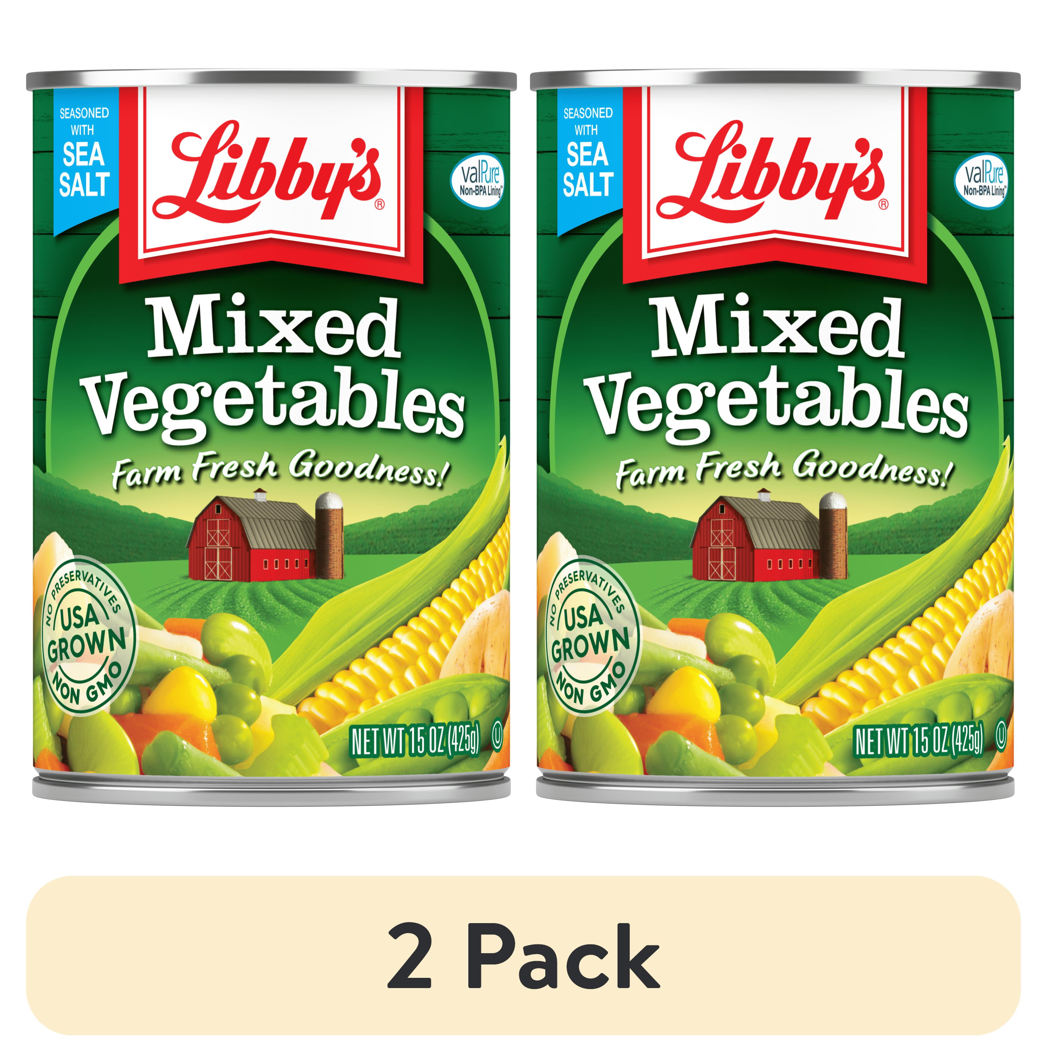 (2 pack) Libby's Canned Mixed Vegetables, 15 oz