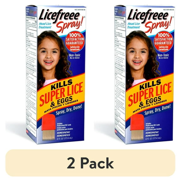 (2 pack) Licefreee Spray! Instant Head Lice Treatment, 6.0 fl oz