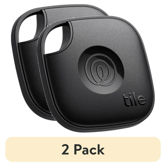 (2 pack) Life360 Tile Mate Bluetooth Tracker, Keys Finder and Item Locator for Keys, Bags and More. Phone Finder. Both iOS and Android Compatible. 1-Pack (Black)