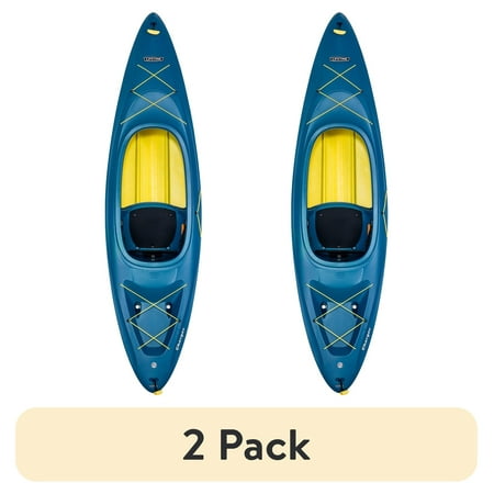 (2 pack) Lifetime Charger 10 ft Sit-Inside Kayak with Paddle, Seaside Dualtone (91349)