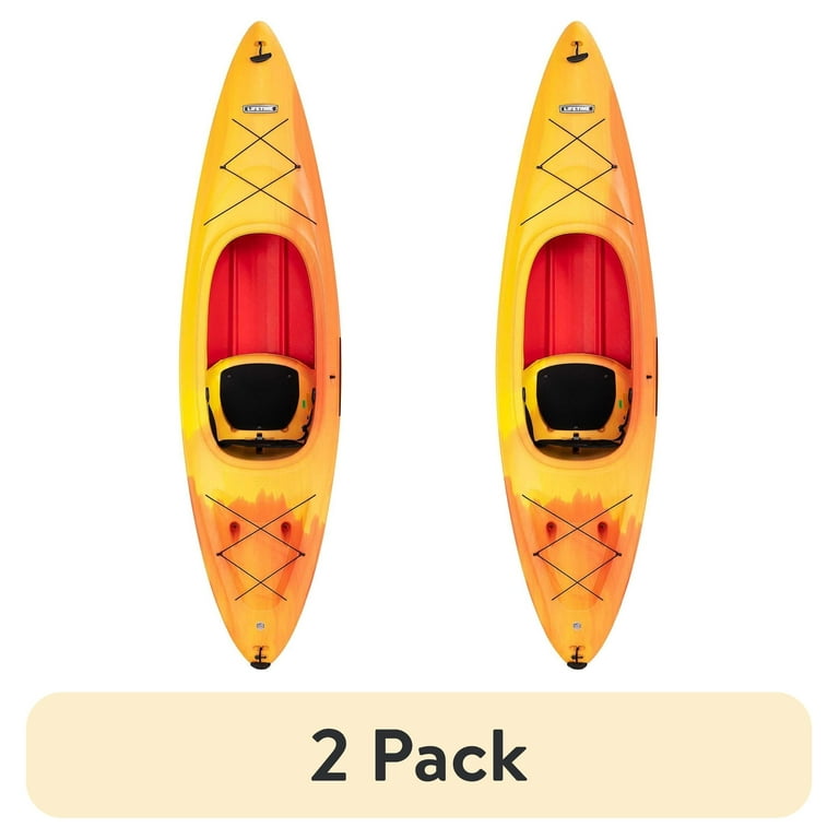 2 pack) Lifetime Charger 10 ft Sit-Inside Kayak with Paddle