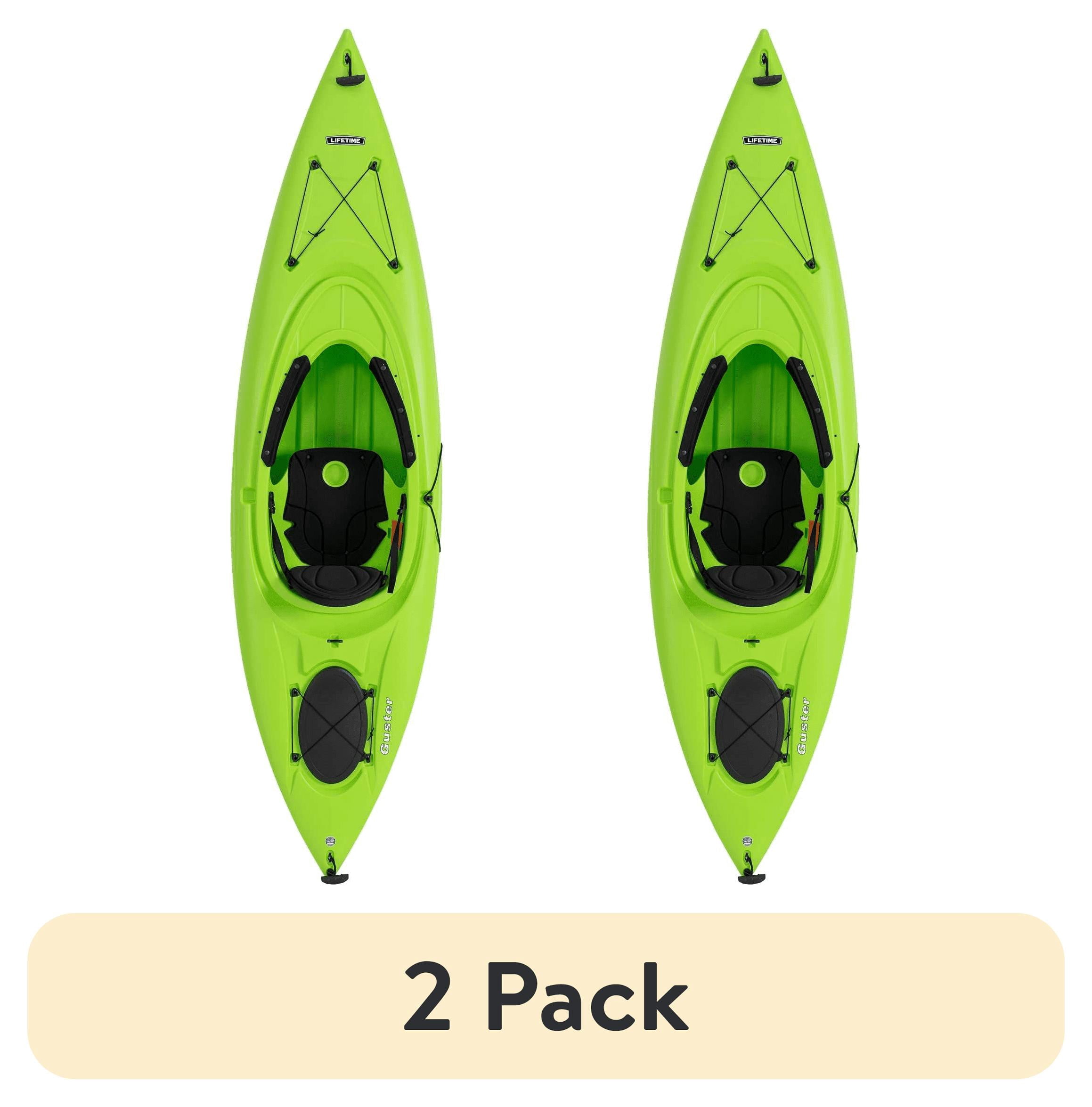 2 pack) Lifetime Guster 10 ft Sit-Inside Kayak with Paddle