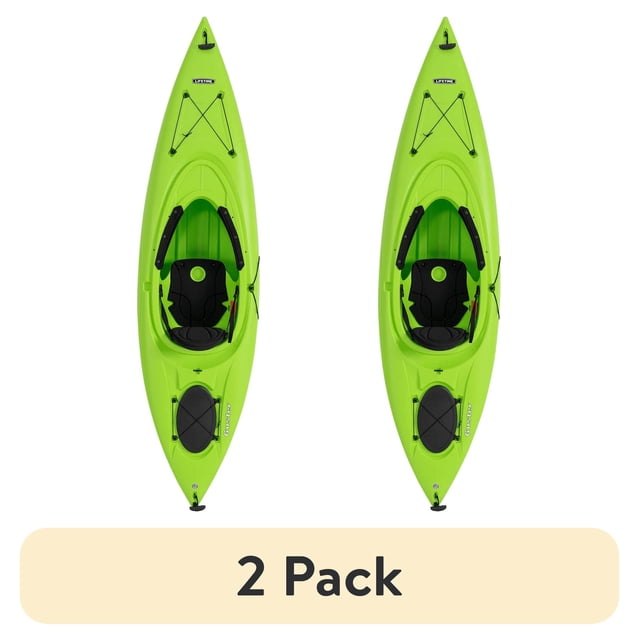 (2 pack) Lifetime Guster 10 ft Sit-Inside Kayak, Lime Green (90527)
