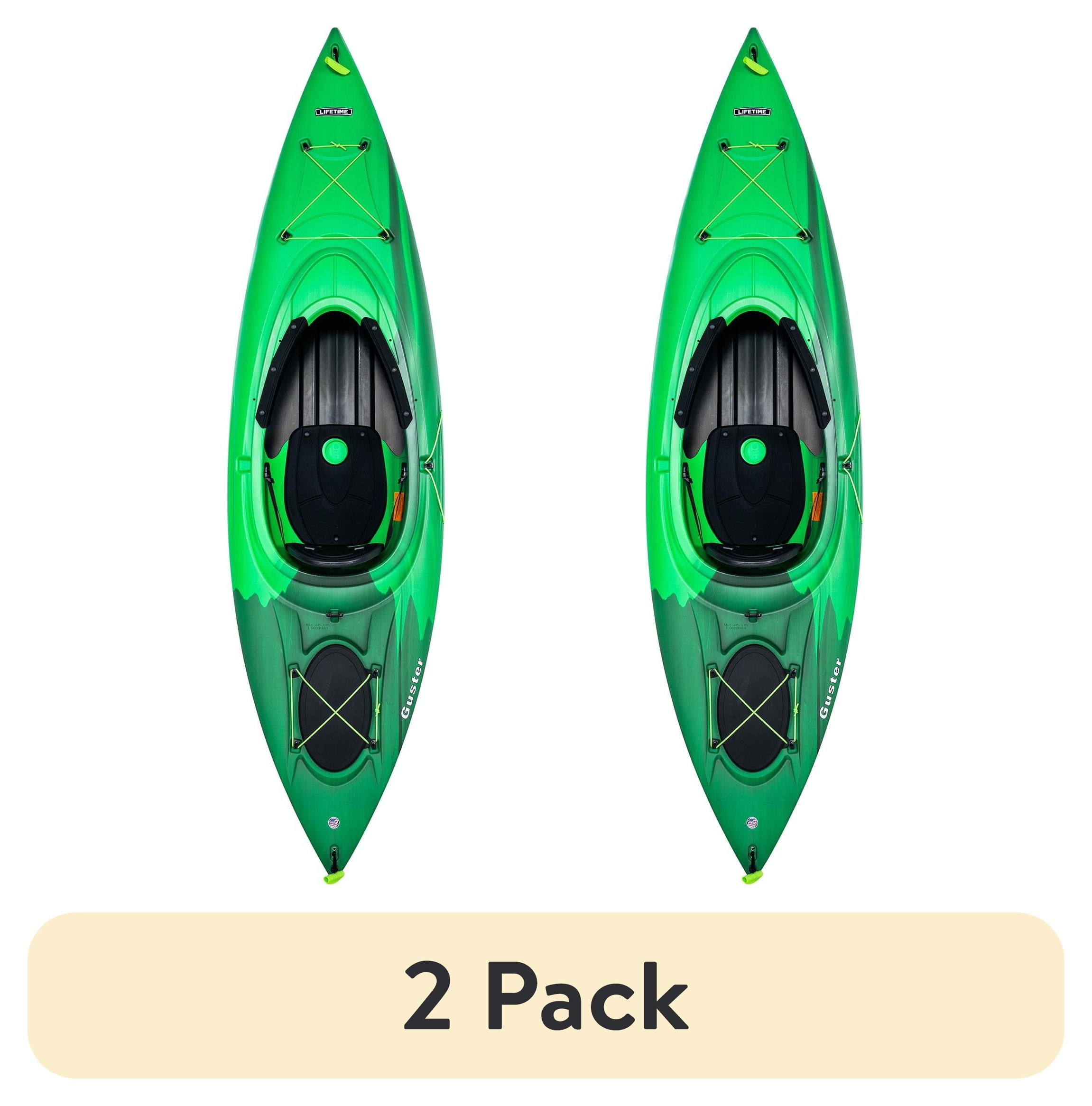 (2 pack) Lifetime Guster 10 ft Sit-Inside Kayak with Paddle, Emerald Fusion (91354)