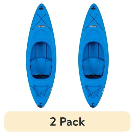 (2 pack) Lifetime Pacer 80 Kayak (Paddle Included) - Dragonfly Blue - 91112