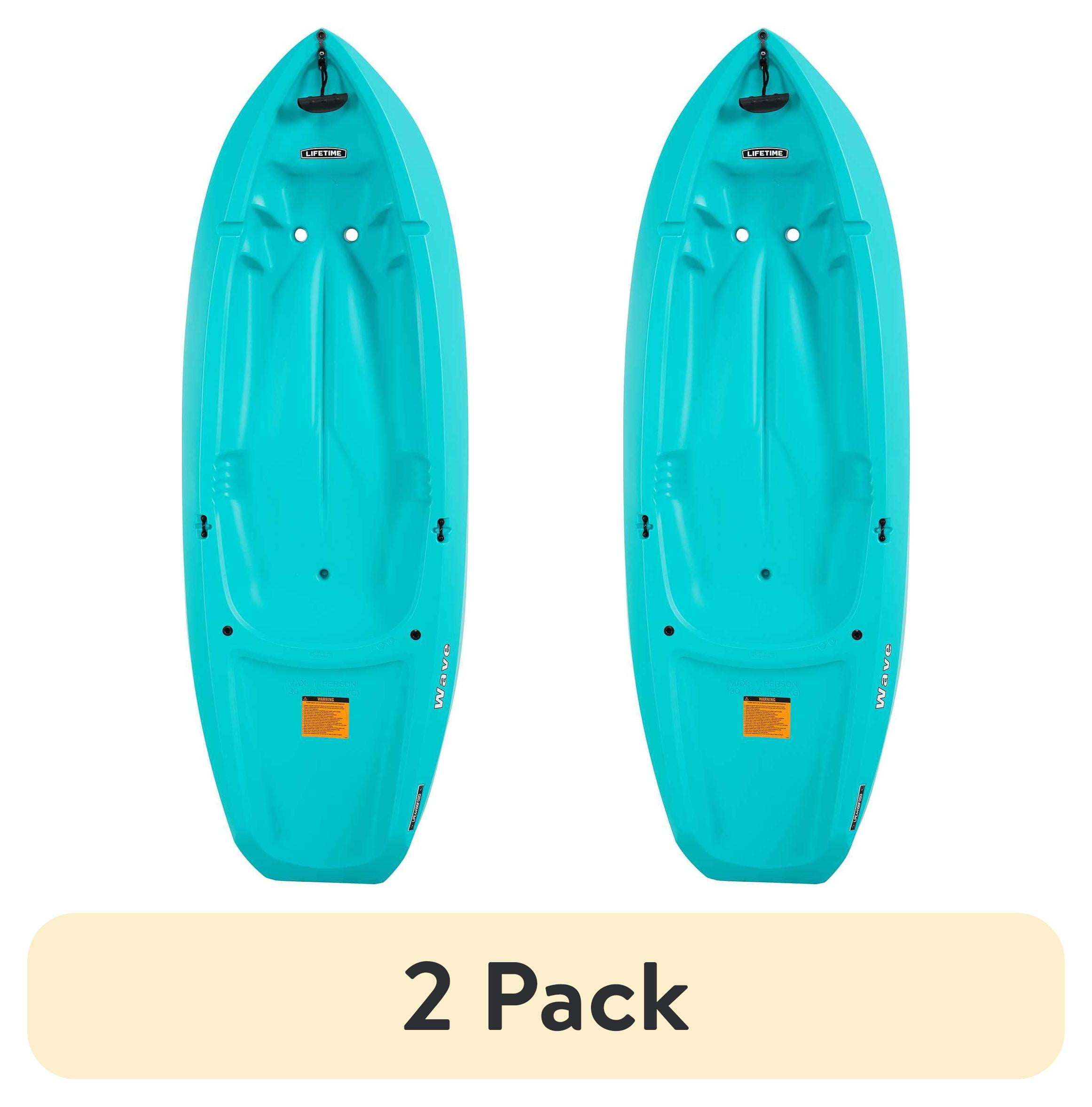 2 pack) Lifetime Wave 6 ft Youth Sit-On-Top Kayak with Paddle