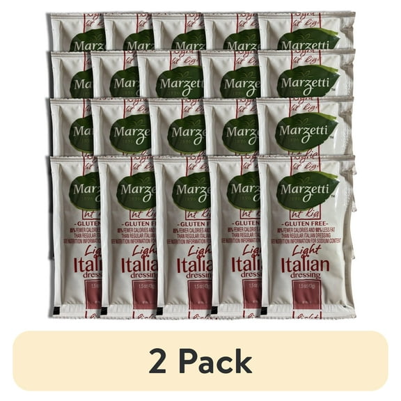 (2 pack) Light Italian Salad Dressing Packets | Value Pack | 1.5 Ounce | 20 Count
