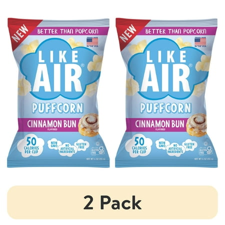 (2 pack) Like Air Puffcorn Cinnamon Bun Flavor 4oz Bag