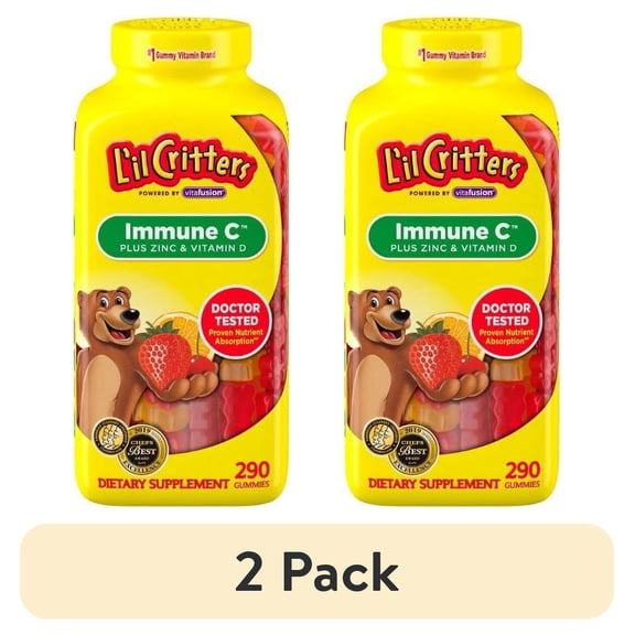 (2 pack) Lil Critters Immune C Plus Zinc 290 CT