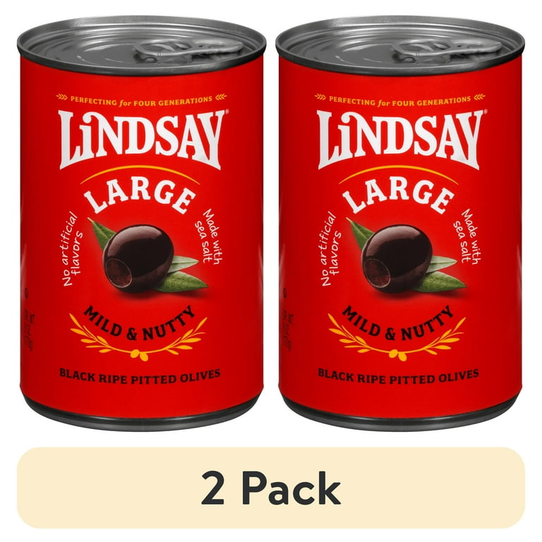 2 pack) Lindsay Large Pitted Black Ripe Olives, 6 oz - Walmart.com