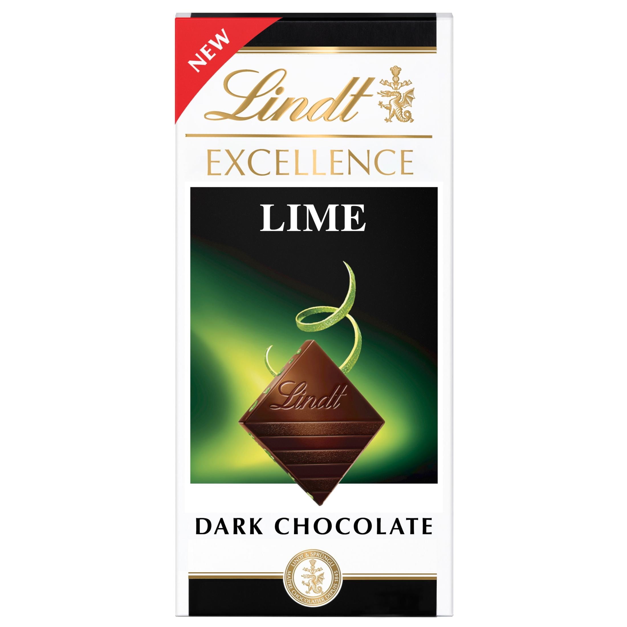 (2 pack) Lindt Excellence Lime Dark Chocolate Candy Bar, 3.5 oz. Bar