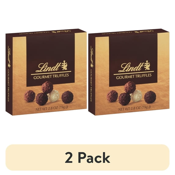 (2 pack) Lindt Gourmet Truffles Assorted Chocolate Candy, Gift Box, 2.8 oz
