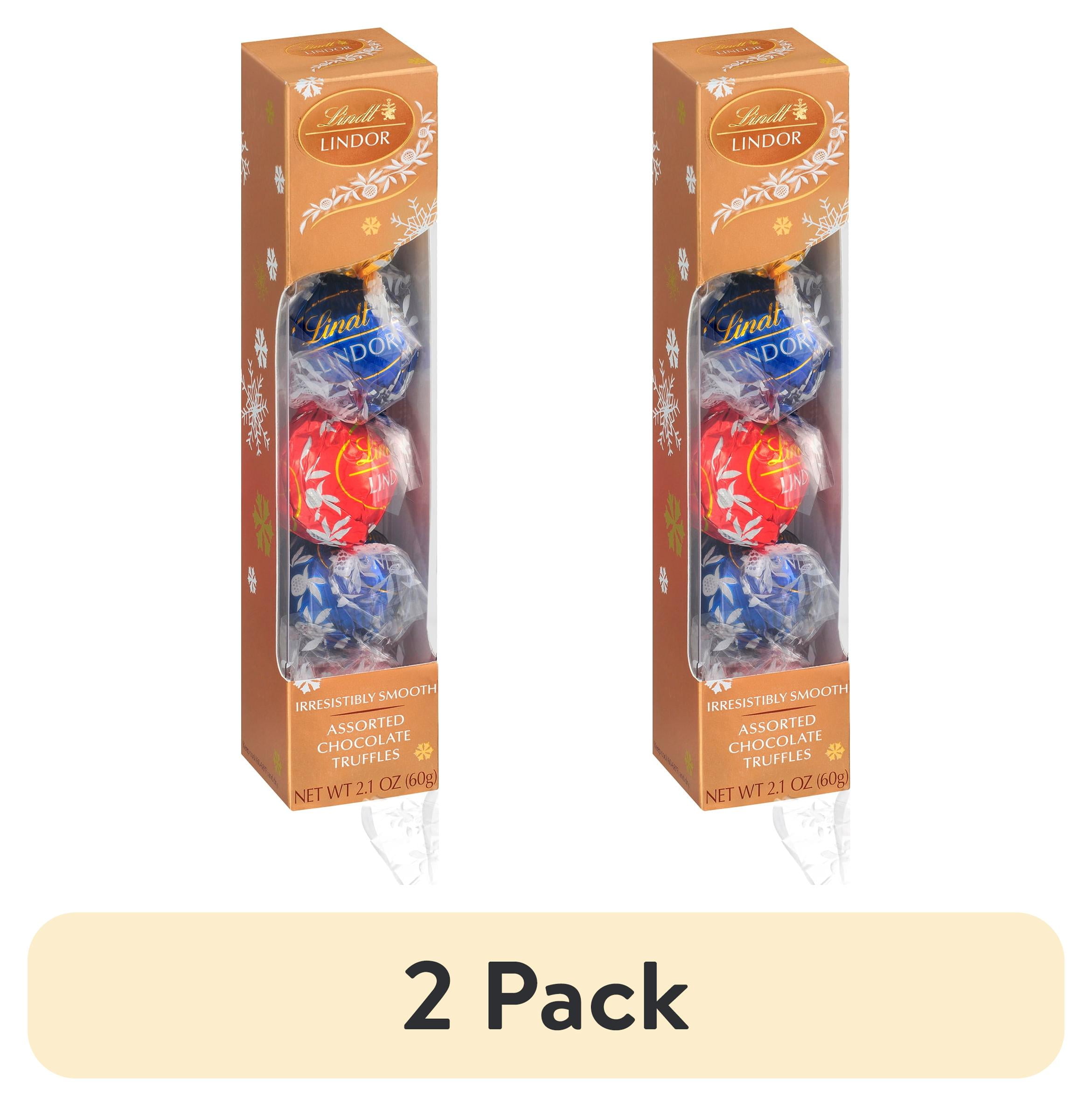 (2 pack) Lindt LINDOR Assorted Chocolate Christmas Candy Truffles Favor Gift, 2.1 oz.