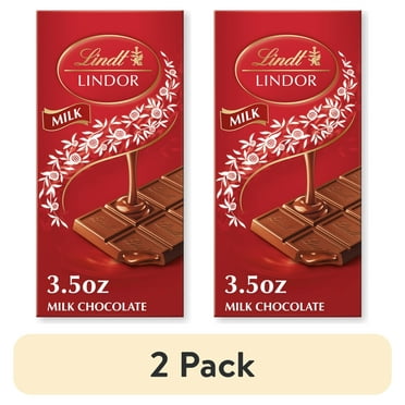 (2 pack) Lindt Lindor Milk Chocolate Truffle Candy Bar, 3.5 oz.