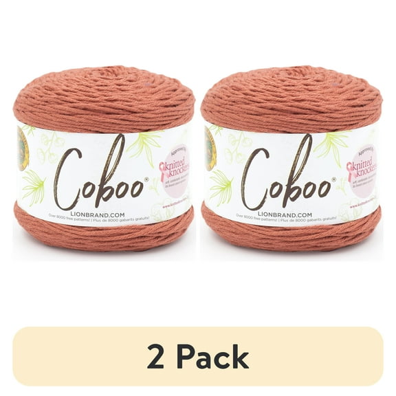 (2 pack) Lion Brand Coboo Russet Light DK Yarn