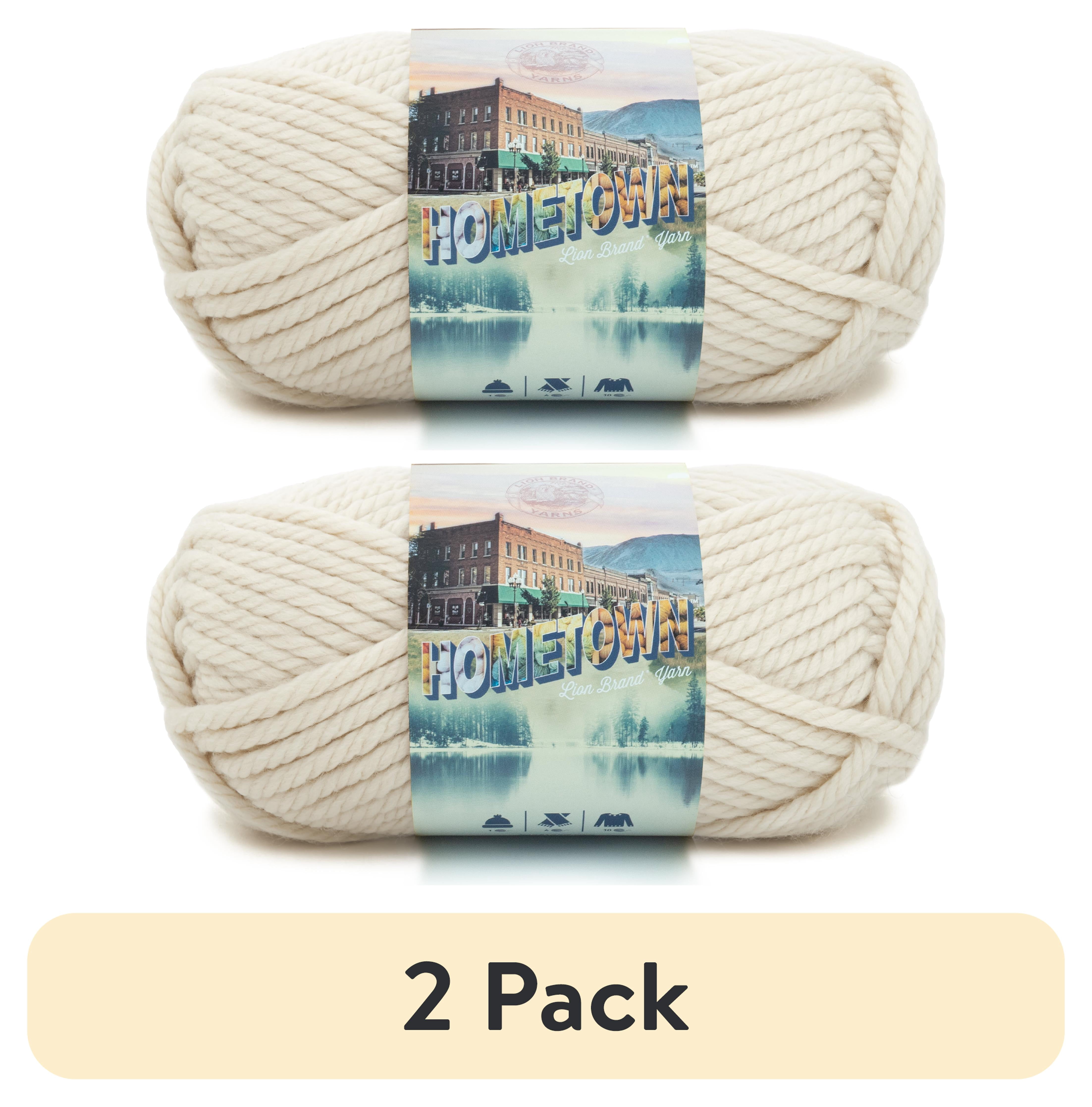 (2 pack) (2 pack) Lion Brand Yarn Hometown Houston Cream 135-098 Super Bulky Acrylic Yarn