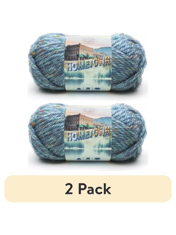 (2 pack) (2 pack) Lion Brand Yarn Hometown Key Largo Tweed 135-308 Super Bulky Acrylic Yarn