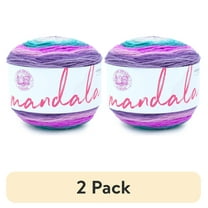(2 pack) Lion Brand Yarn Mandala Mothra Self-Striping Light Acrylic Multi-color Yarn