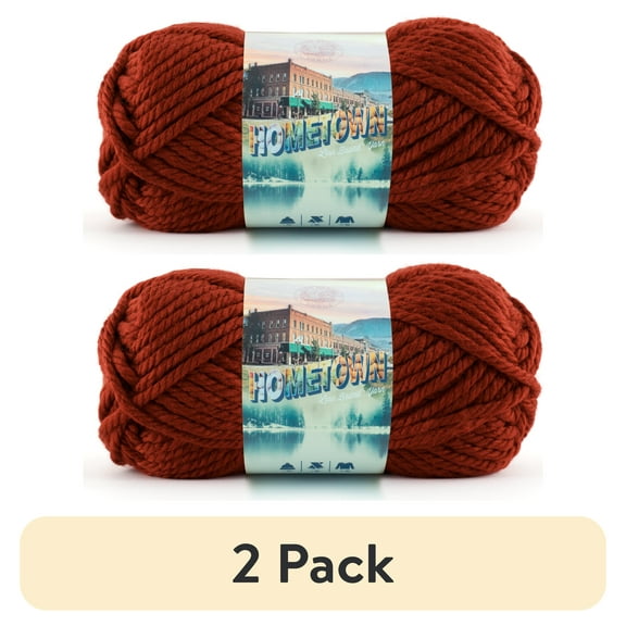 (2 pack) Lion Brand Yarn Hometown Tampa Spice 135-114 Super Bulky Acrylic Yarn
