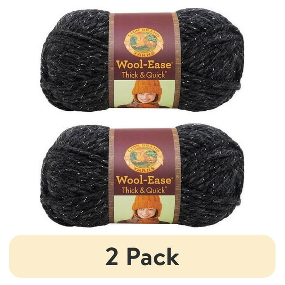 (2 pack) Lion Brand Yarns Wool Ease Thick & Quick Constellation Classic Yarn, 1 Each