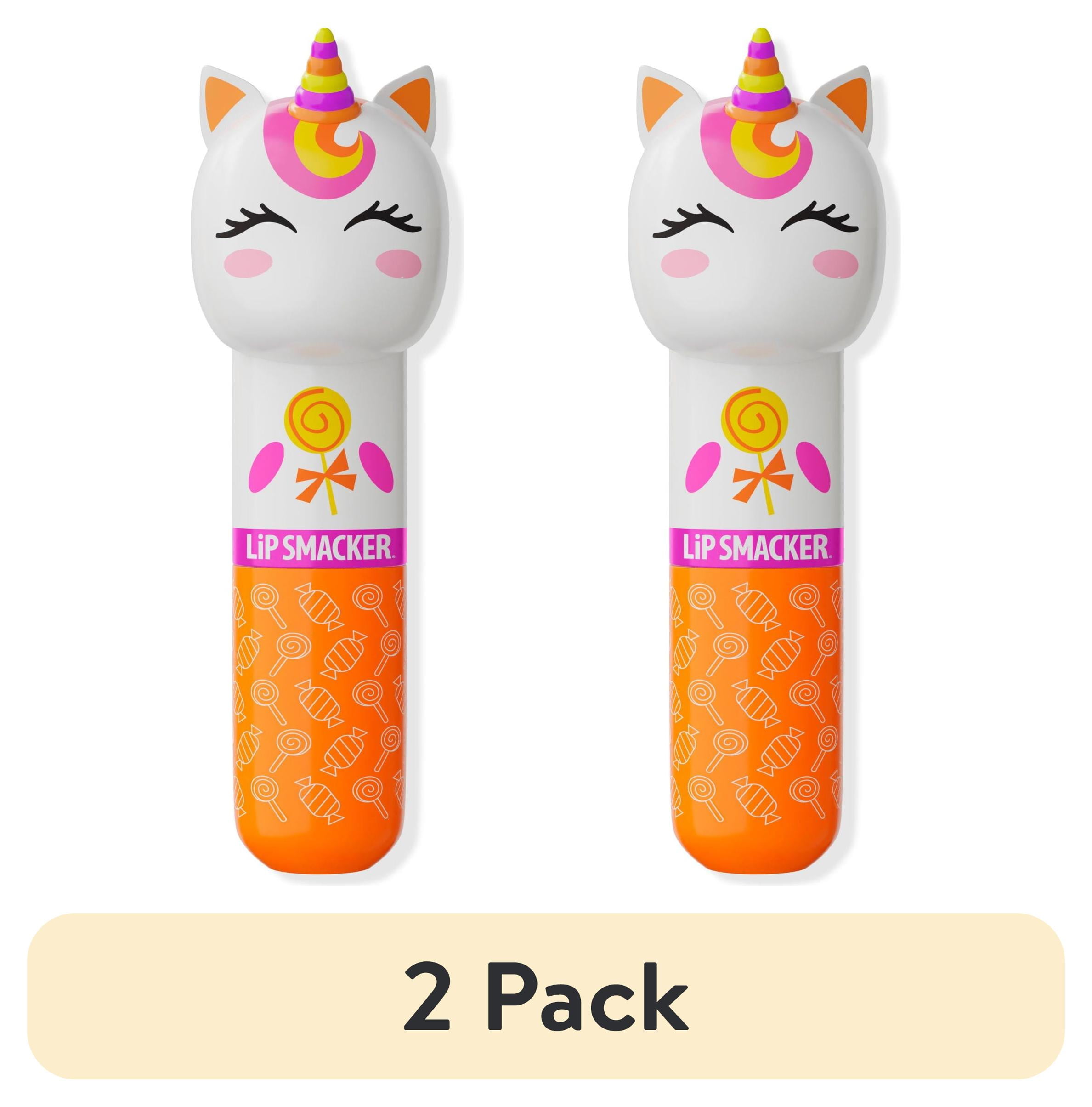 (2 pack) Lip Smacker Halloween Sweet Candy Lippy Pal - Unicorn Orange Swirly Lollipop