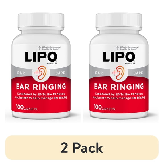 (2 pack) Lipo Flavonoid Ear Ringing Relief - Lemon Bioflavonoid Complex with Essential Vitamins, 100 Count