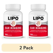 2 pack Lipo Flavonoid Ear Ringing Relief - Lemon Bioflavonoid Complex with Essential Vitamins, 100 Count