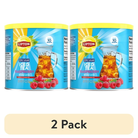 (2 pack) Lipton Diet Iced Tea Mix, Raspberry, 10 qt - Walmart.com