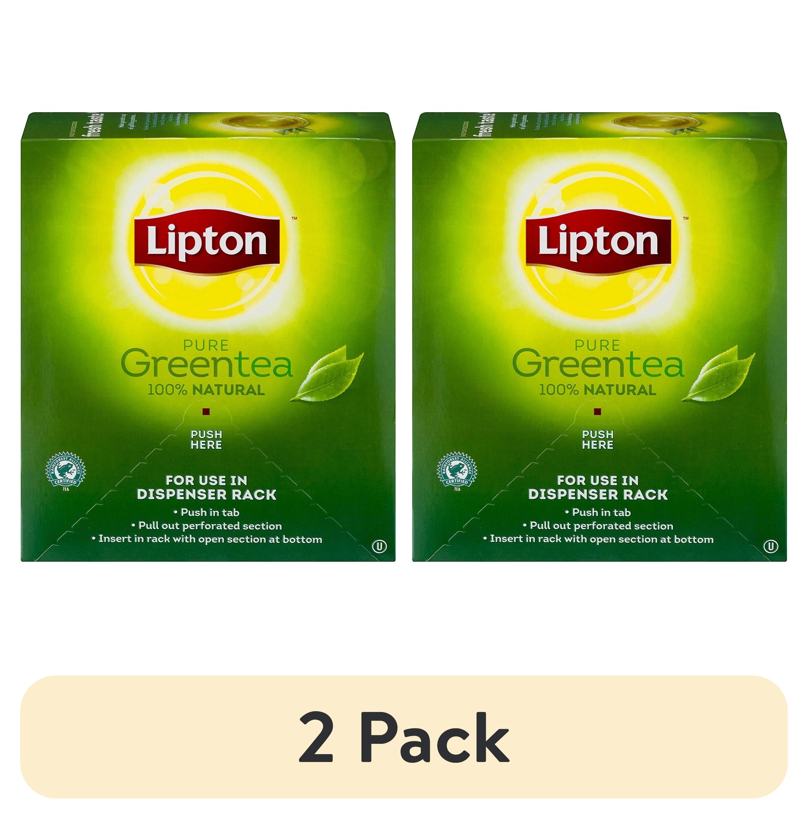 (2 pack) Lipton Green Traditional Blend Hot Tea Bags, 100 Percent Natural Signature Blend with Hint of Jasmine 100-Count Box