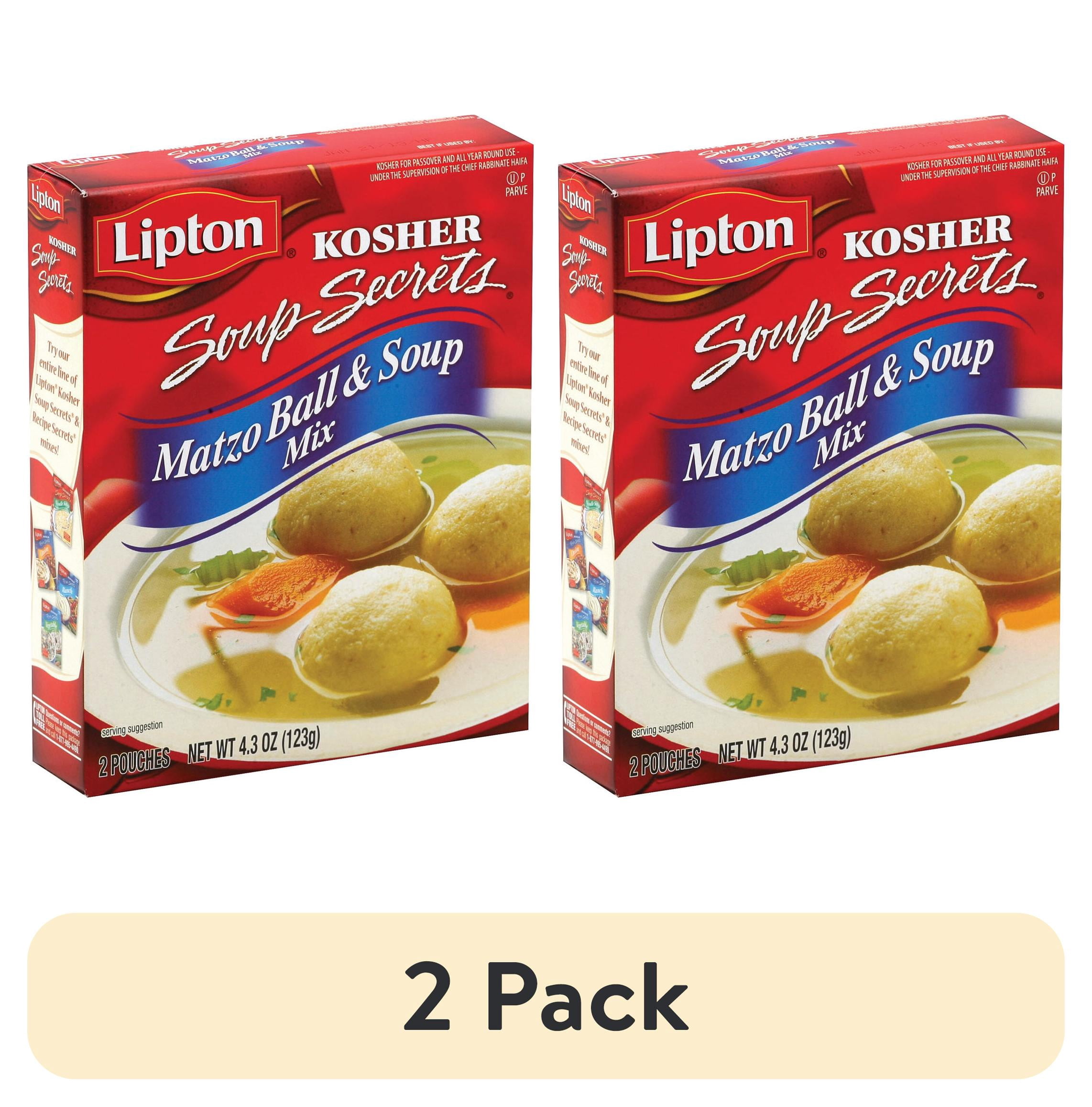 (2 pack) Lipton Kosher Soup Secrets Matzo Ball Soup Mix, 4.3oz