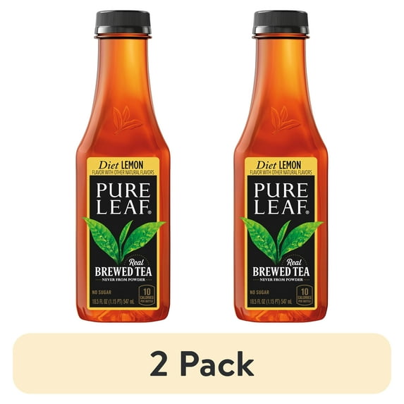 (2 pack) Pure Leaf Diet Lemon Real Brewed Iced Tea 18.5 oz Bottle