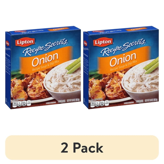 (2 pack) Lipton Recipe Secrets Soup and Dip Mix, Onion Flavor, 2 oz 2 Count