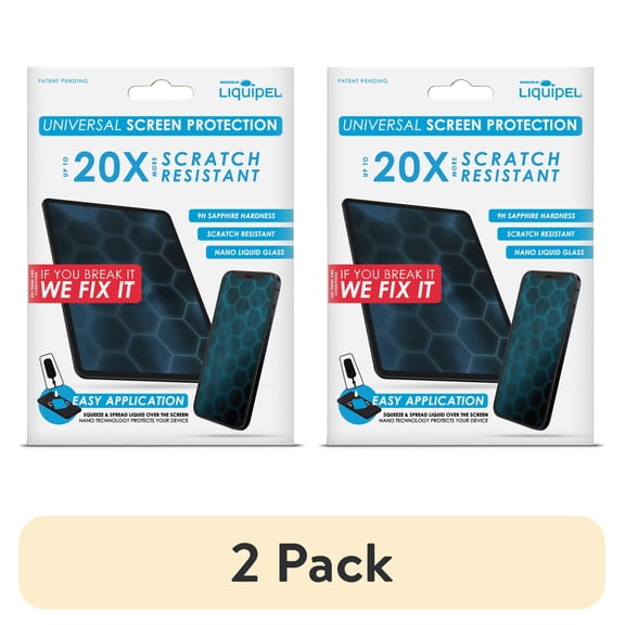 (2 pack) Liquipel Liquid Glass Screen Protector - Tablet - iPad, Tab - Protection Plan